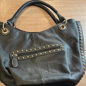 Black Studded Women's Handbag